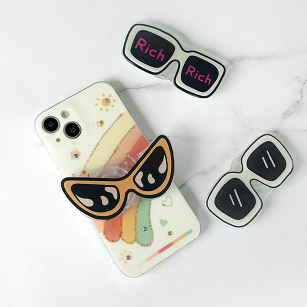 Phone Accessories Vendor - Leuke Cartoon Cool Stijlvolle Bril Telefoonhouder