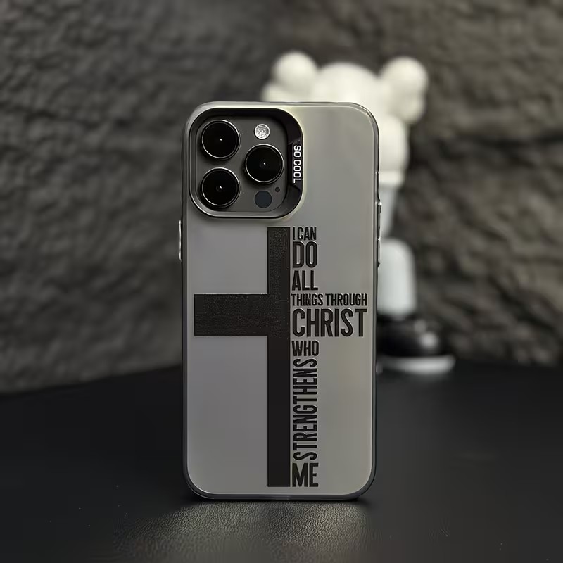 Xo Phone Accessories - Anti-vingerafdruk Cross Bible telefoonhoesje voor iPhone