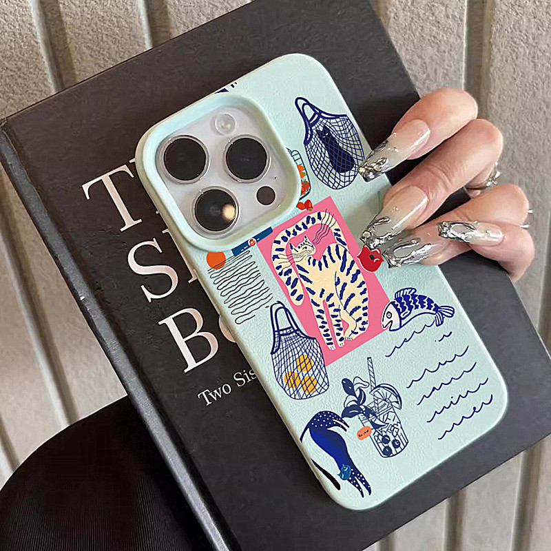Xo Phone Accessories - Schattige kersenkat print telefoonhoesjes voor iPhone