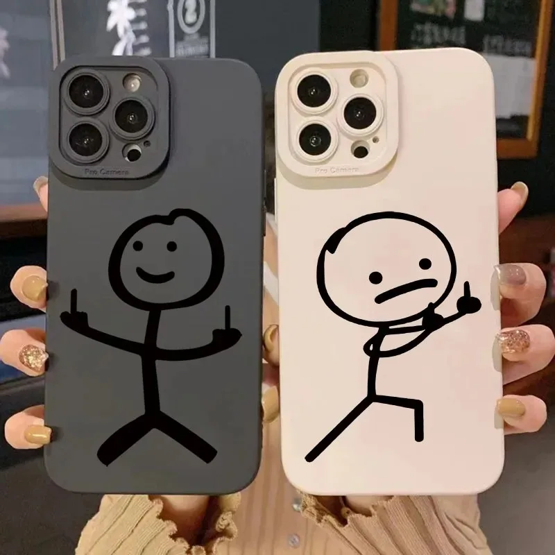 Xo Phone Accessories - Schattige cartoon-figuurtjes siliconen telefoonhoesje voor iPhone