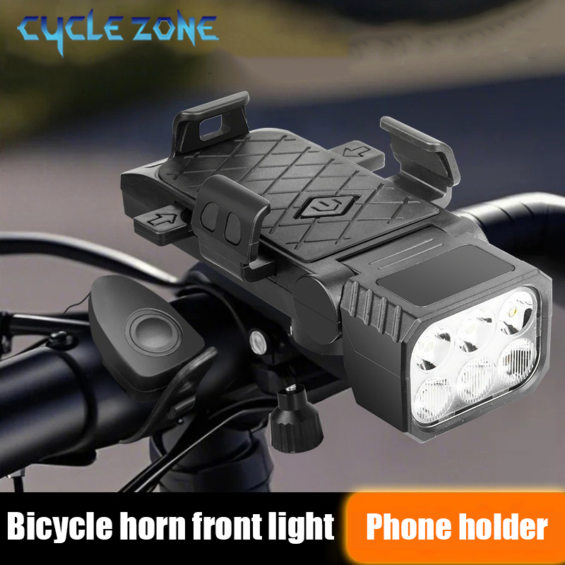 Phone Zone Accessories & Repair - Fietskoplamp met hoorn en telefoonhouder Fietskoplamp