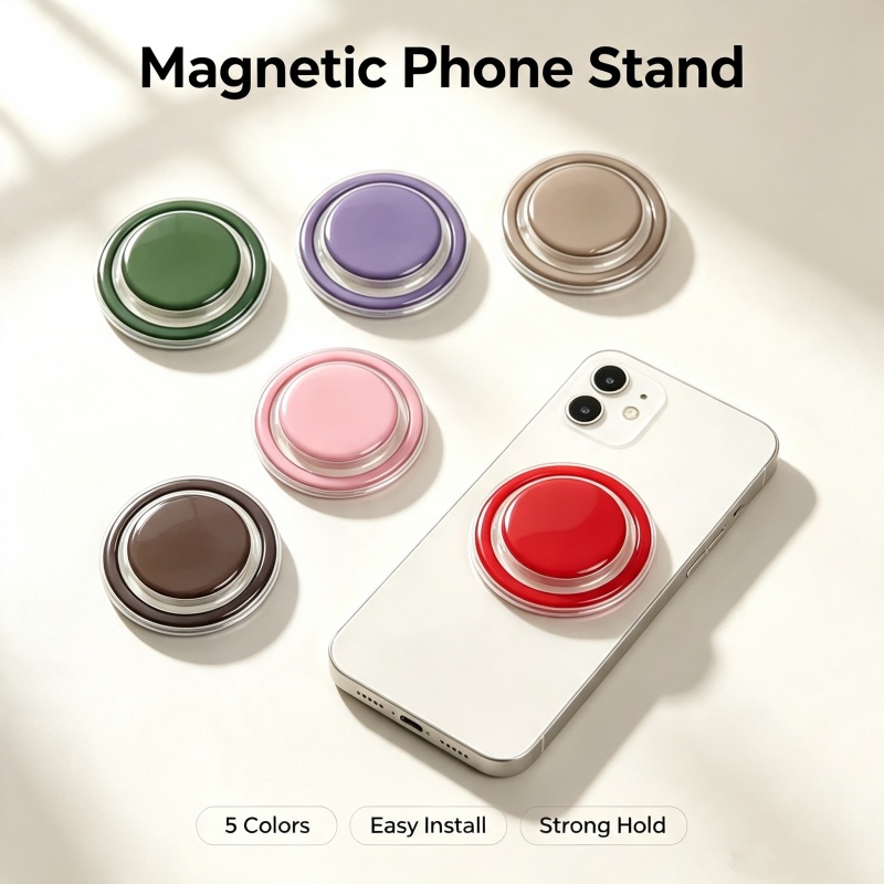 Phone Accessories Vendor - Magnetische opvouwbare telefoonhouder met socket, zakondersteuning