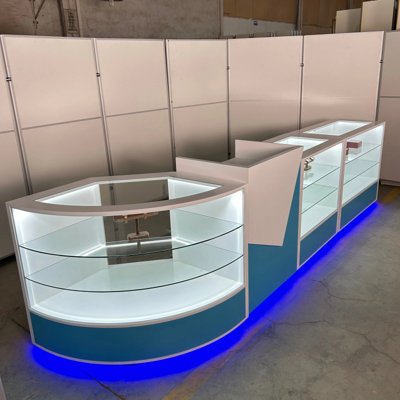 Phone Accessories Cabinet - Modern interieurontwerp voor een mobiele telefoonwinkel,