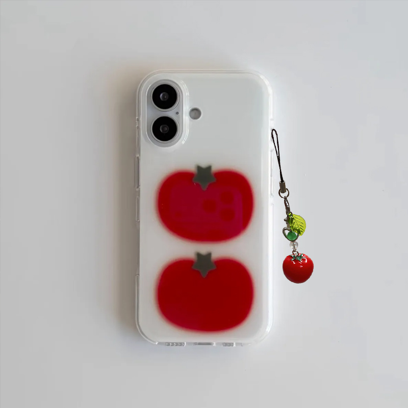 Y2K Phone Accessories - Koreaanse Ins Twee Ted Tomaat Cartoon