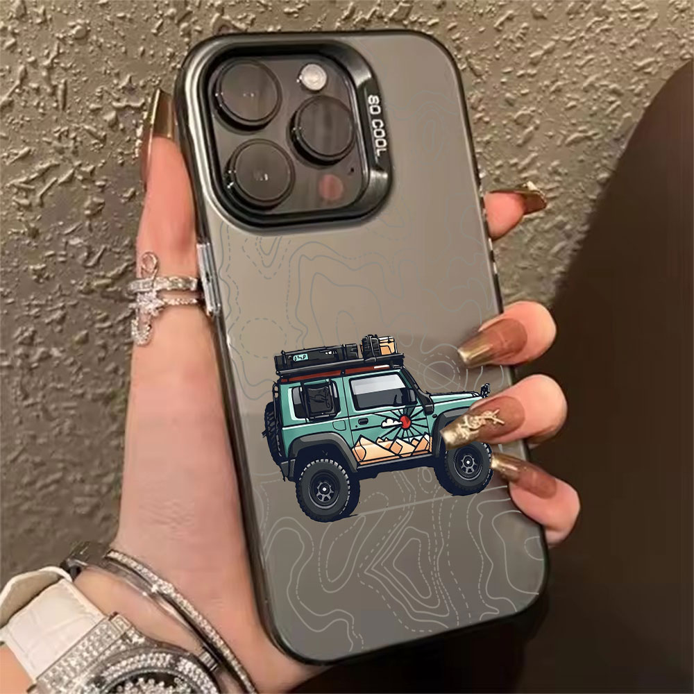 Xo Phone Accessories - Simpele autopatroon telefoonhoesje voor iPhone 17