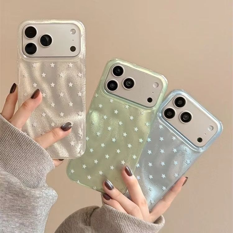 Y2K Phone Accessories - Koreaanse Ins Groene Achtergrond Pentagram Glanzende