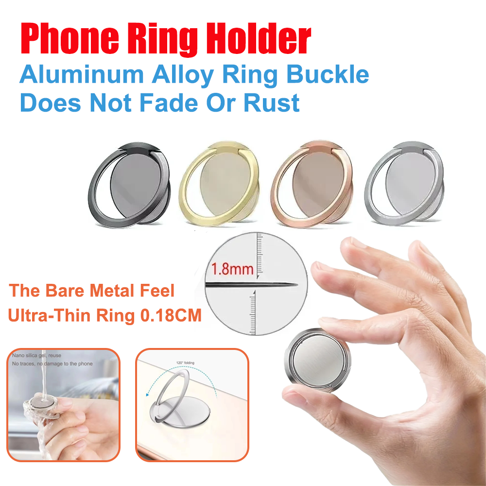 Phone Accessories Vendor - Ultradunne metalen ringhouder voor telefoon 360