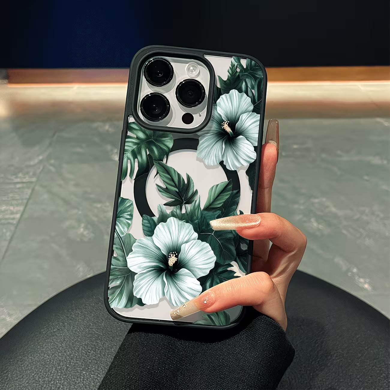 Xo Phone Accessories - Groene bloemenprint telefoonhoesje voor iPhone 17
