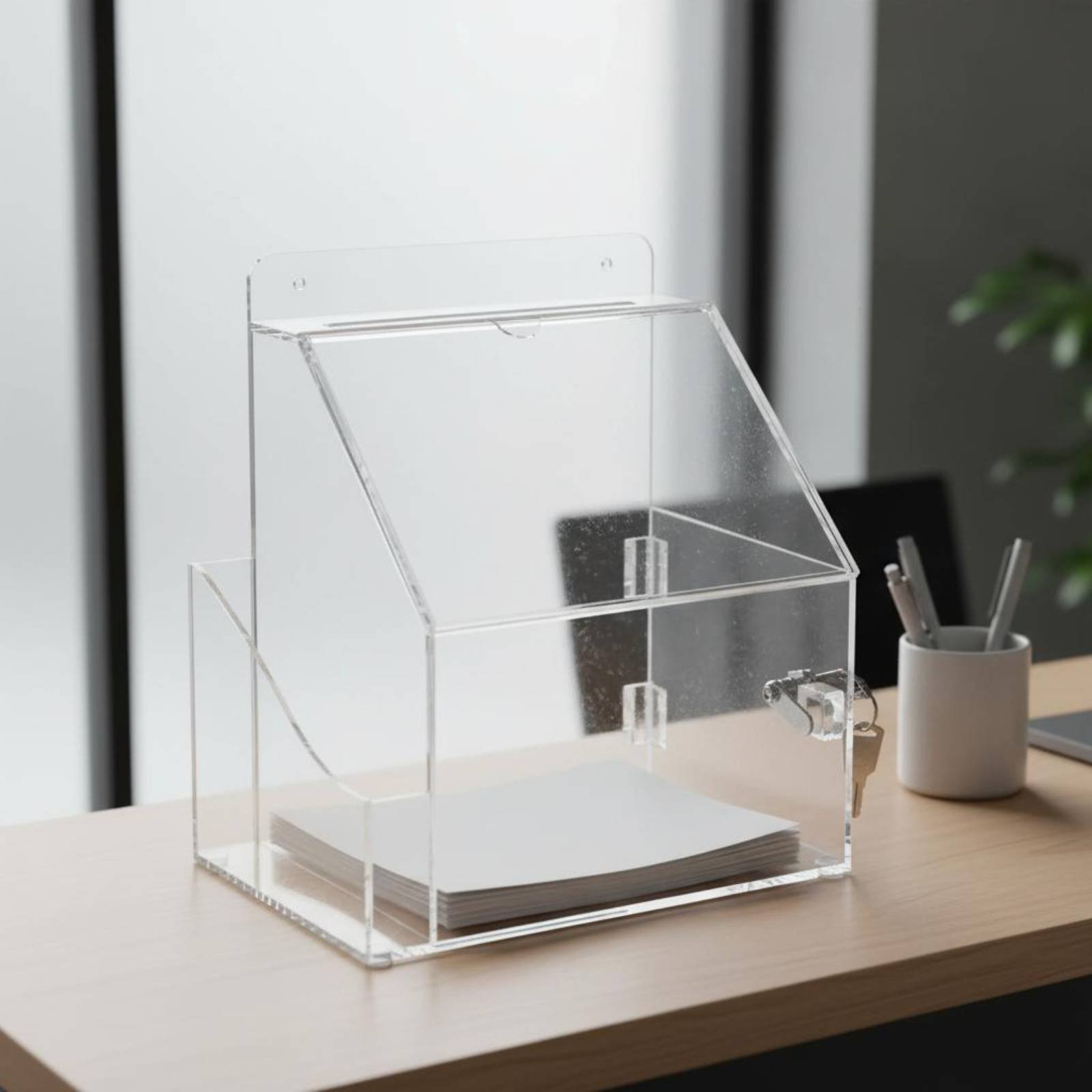 Acryl donatie-bedelaarsdoos me - Phone Accessories Company recensie en prijs