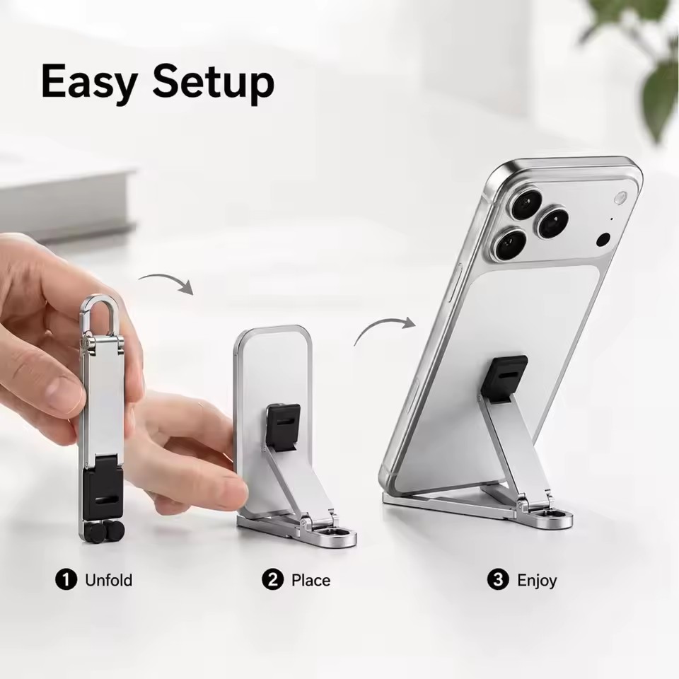 Vouwbare sleutelhanger telefoo - Desk Phone Stand recensie en prijs