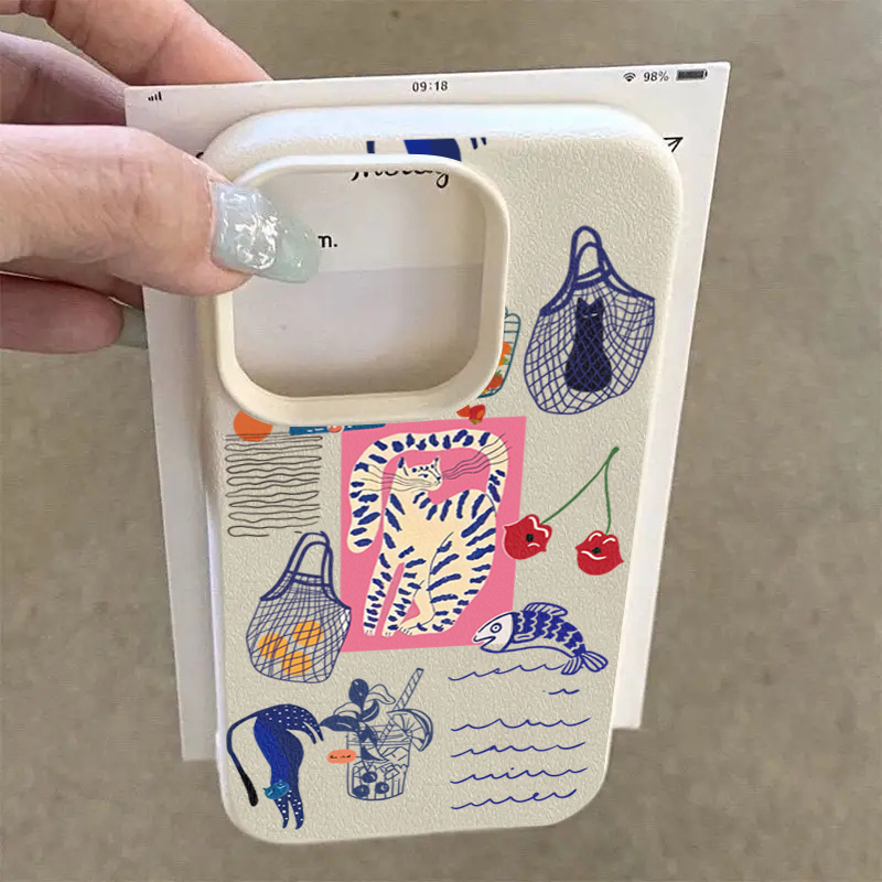 Schattige kersenkat print tele - Xo Phone Accessories recensie en prijs