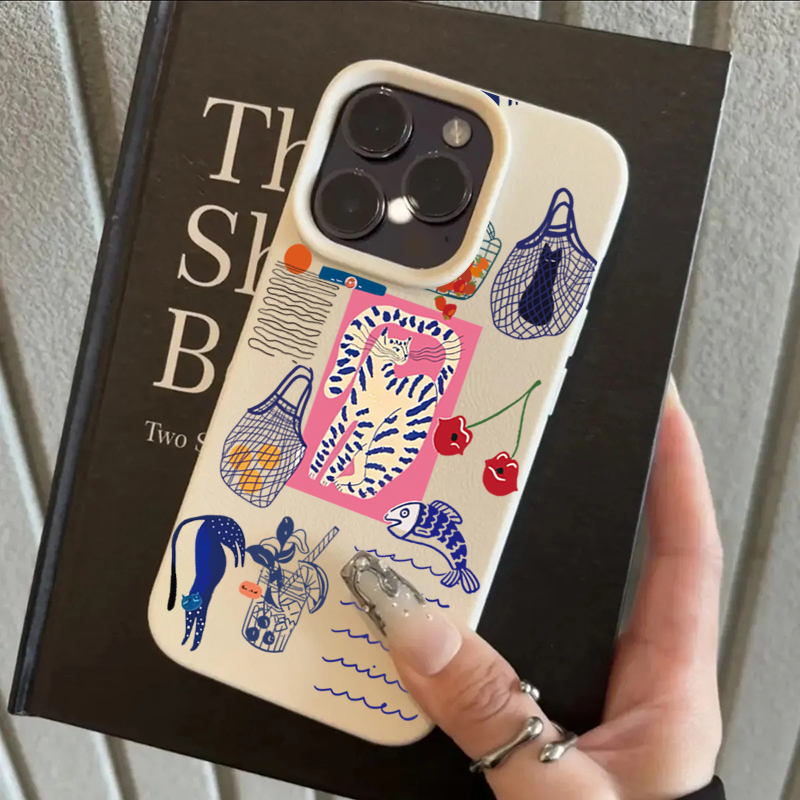 Schattige kersenkat print tele - Xo Phone Accessories recensie en prijs