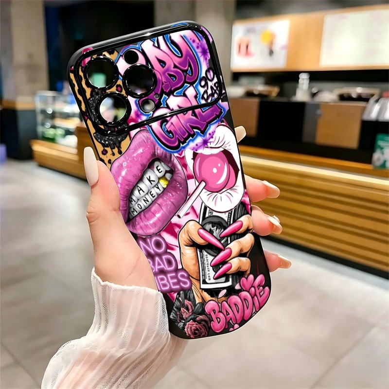 Hiphop roze lippen baby meisje - Phone Accessories Iphone recensie en prijs