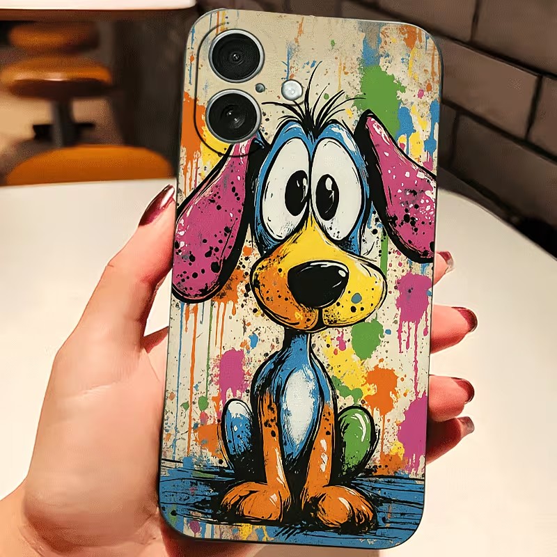Graffiti gekleurde puppy TPU t - Xo Phone Accessories recensie en prijs