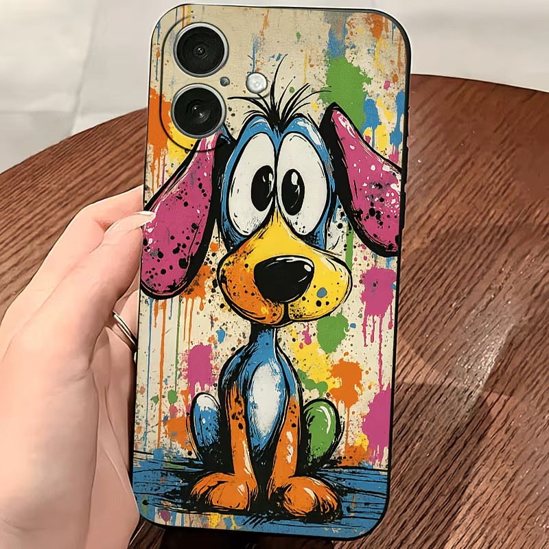 Graffiti gekleurde puppy TPU t - Xo Phone Accessories recensie en prijs
