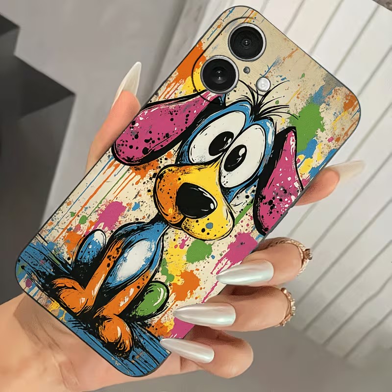 Graffiti gekleurde puppy TPU t - Xo Phone Accessories recensie en prijs