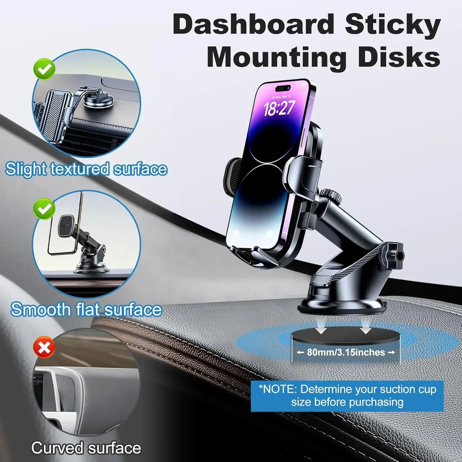 Universele dashboard kleefpads - Quirky Phone Accessories recensie en prijs